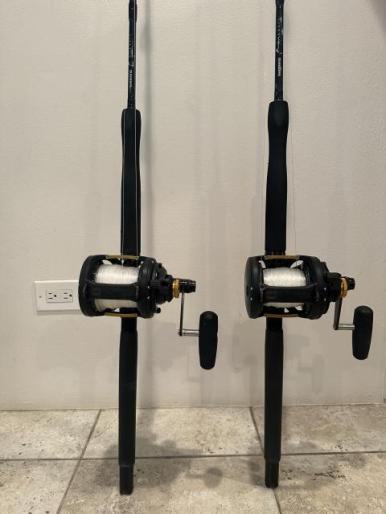 Two Penn Squall 30VSW on Shimano Tallus 30-65lb rods