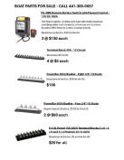 Electrical parts and tools. See List.