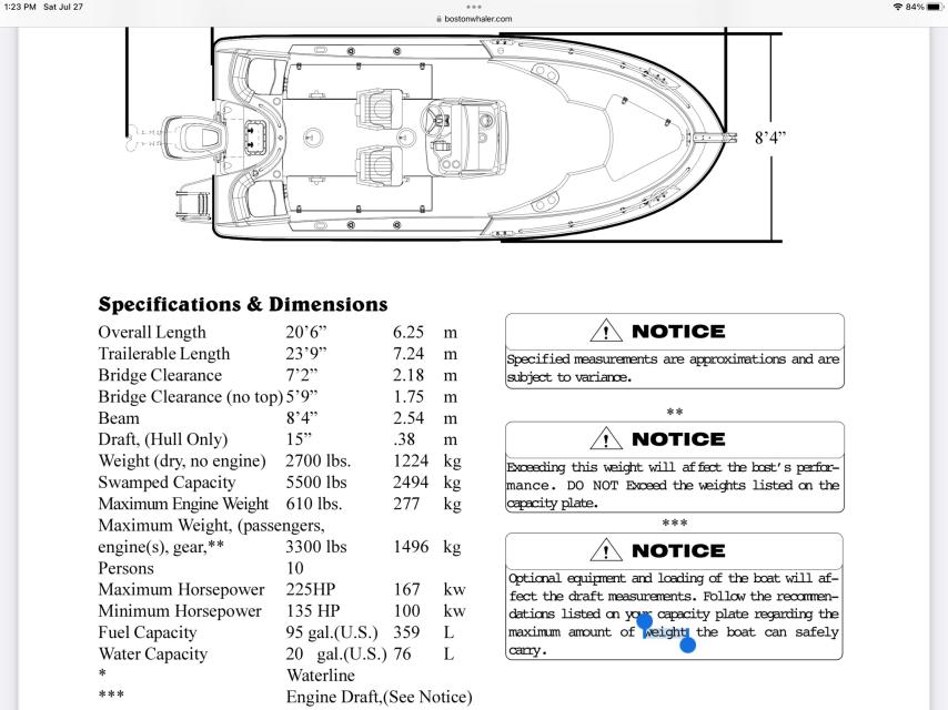 21 Outrage Boston Whaler Center Console