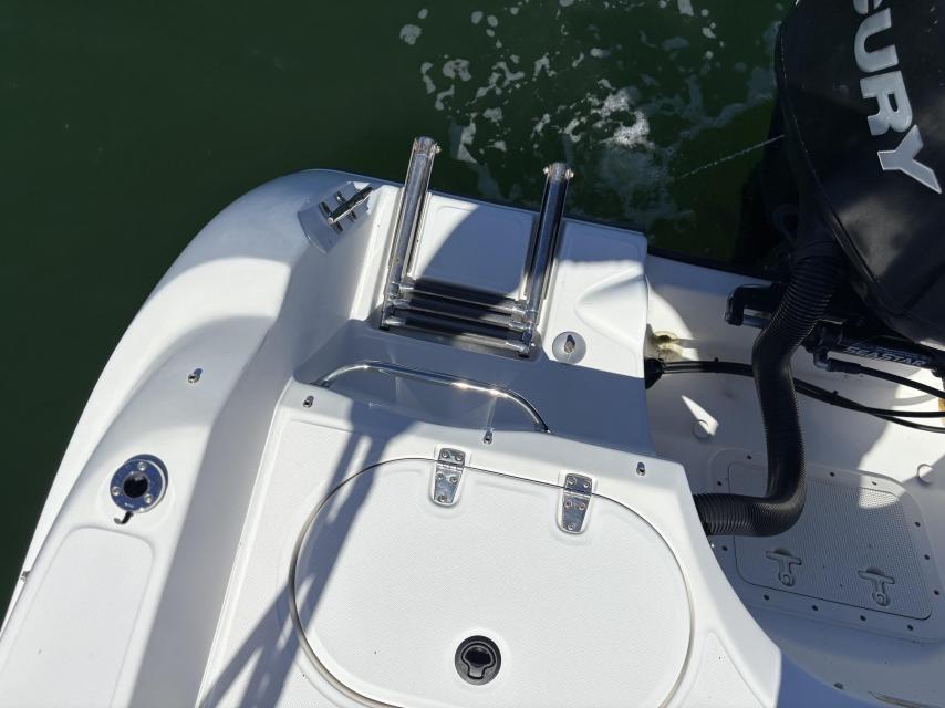 18' Boston Whaler Ventura + Riddell's Bay Mooring